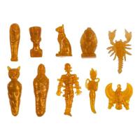 Opgravingsset mummie - 10 mummies - 8 x 9,5 cm - met hamer en borstel - thumbnail