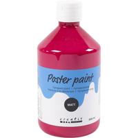 Creativ Company Tempera verf mat, primair rood, 500 ml/ 1 fles - thumbnail
