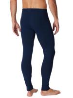 Heren Onderbroek lang 95/5 - Biologisch katoenen lange heren pantalon met sluiting - Zwart en Blauw - thumbnail
