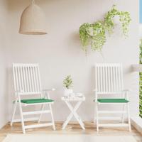 VidaXL Tuinstoelkussens 2 st 50x50x4 cm oxford stof groen - thumbnail