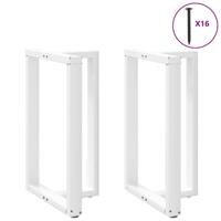Bartafelpoten 2 st T-vormig 60x35x(90-91) cm staal wit - thumbnail