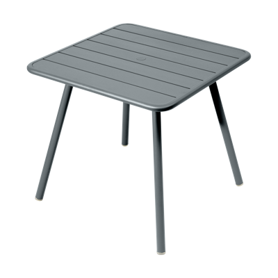 Fermob Luxembourg tuintafel vierpoot 80x80 cm Storm Grey