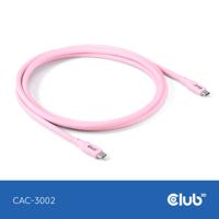 club3D USB-C-kabel USB-C stekker 2.00 m Pink CAC-3002 - thumbnail