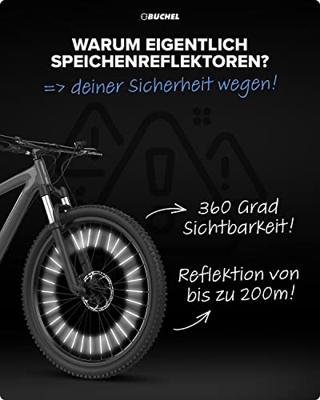 Büchel 3m scotchlite sekuclip 80mm spoke reflectors (72 pieces)