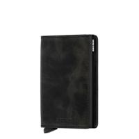 Secrid Slimwallet Vintage Portemonnee Zwart Aluminium, Leer - thumbnail