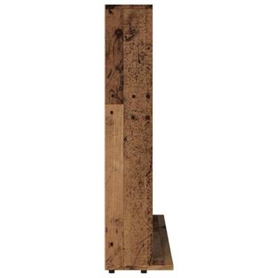 Cd-kast 100x23x89,5 cm bewerkt hout oud houtkleurig