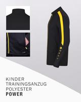 JAKO M9123K Trainingspak Polyester Power Kids - Zwart/Citroen - 128 - thumbnail
