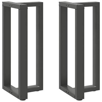 Bartafelpoten 2 st T-vormig 40x35x(90-91) cm staal antraciet