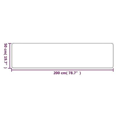 VidaXL Tapijtloper 50x200 cm sisal-look antracietkleurig - thumbnail