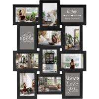 Haes Deco Salzburg kunststof galerie fotolijst zwart voor 12 foto's 10x15 cm (44,5 x 55,5 cm) - thumbnail