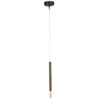 Masterlight Zwarte pendel hanglampFlute met gouden cilinder - 2590-10-DW - thumbnail