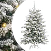 VidaXL Kunstmatige inklapbare kerstboom wit 150 cm pe en pvc - thumbnail