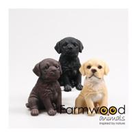 Farmwood Animals Tuinbeeld puppie labrador 13x10x15cm - thumbnail