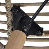 Eetkamerstoelen 4 st natuurlijk rattan bruin - thumbnail