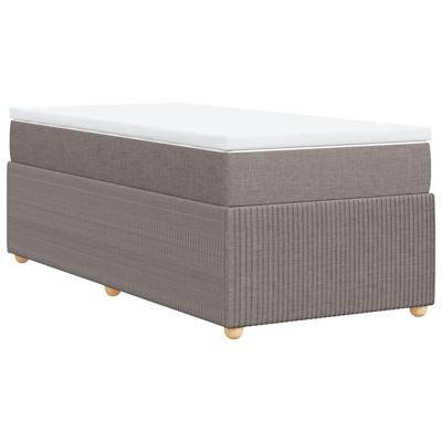 Boxspring met matras stof taupe 90x200 cm