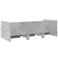 Slaapbank met lades zonder matras 90x190 cm betongrijs - thumbnail