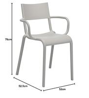 Kartell Generic A tuinstoel Grijs - thumbnail
