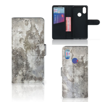 Xiaomi Mi A2 Bookcase Beton Print - thumbnail