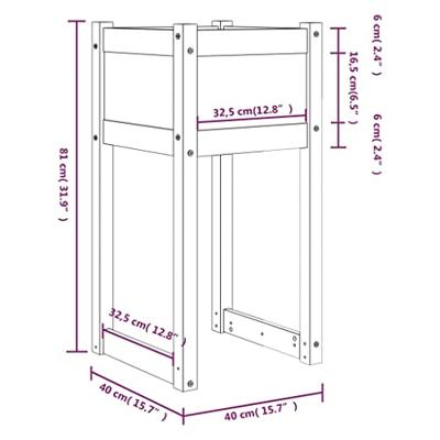 VidaXL Plantenbak 40x40x81 cm massief grenenhout honingbruin VidaXL Plantenbak 40x40x81 cm massief grenenhout honingbruin