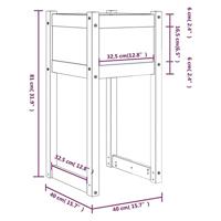 VidaXL Plantenbak 40x40x81 cm massief grenenhout honingbruin - thumbnail