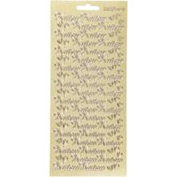 Creativ Company Stickers, kutsu, vel 10x23 cm, goud, 1 vel - thumbnail