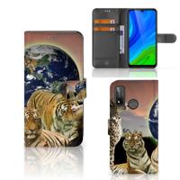 Huawei P Smart 2020 | Telefoonhoesje | Met pasjeshouder | Roofdieren - thumbnail