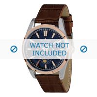 Jacques Lemans horlogeband 1-1901D Leder Bruin + standaard stiksel - thumbnail