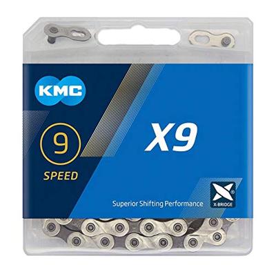 KMC x9 zilver/grijs fietsketting (1/2" x 11/128") - 122 schakels