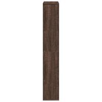 Boekenkast 72x20x120 cm bewerkt hout bruin eikenkleurig - thumbnail