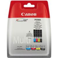 Inktcartridge Canon CLI-551 zwart + 3 kleuren - thumbnail