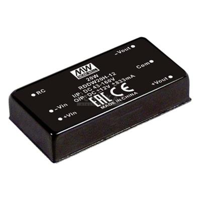 MEAN WELL RDDW20H-12 DC/DC-converter 1.833 A 20 W Aantal uitgangen: 2 x Inhoud 1 stuk(s)
