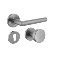 Wisselgarnituur rechts recht Hoek 90°op rozet RVS EN1906/4 - thumbnail