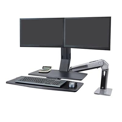 Ergotron WorkFit-A Monitor-tafelbeugel 2-voudig 25,4 cm (10) - 61 cm (24) Zwart, Aluminium (gepolijst) In hoogte verstelbaar, Toetsenbordhouder, Kantelbaar, Ergotron WorkFit-A Monitor-tafelbeugel 2-voudig 25,4 cm (10) - 61 cm (24) Zwart, Aluminium (gepolijst) In hoogte verstelbaar, Toetsenbordhouder, Kantelbaar,