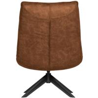 WOOOD Draaifauteuil 'Jouke' PU leder, kleur Cognac - thumbnail