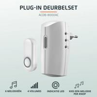 Draadloze deurbel met draadloze drukknopzender,ACDB-8000AC - thumbnail