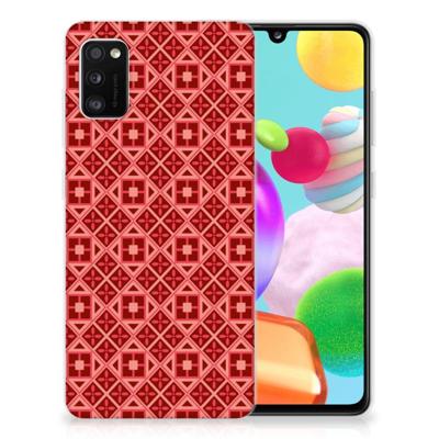 Samsung Galaxy A41 | TPU bumper | Batik Rood Samsung Galaxy A41 | TPU bumper | Batik Rood