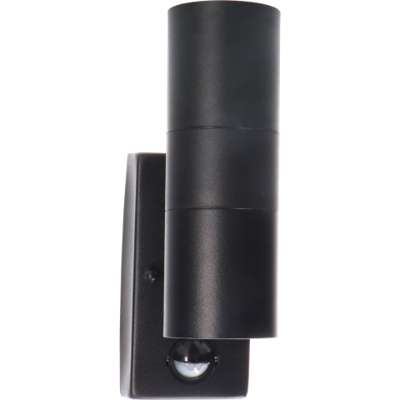 LED's Light RVS LED Buitenlamp met Bewegingssensor - 2 lichts up & down - IP44 - Zwart