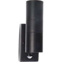 LED's Light RVS LED Buitenlamp met Bewegingssensor - 2 lichts up & down - IP44 - Zwart - thumbnail