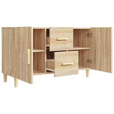 Dressoir 100x36x60 cm bewerkt hout sonoma eikenkleurig