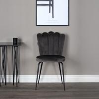 Nohr Eetkamerstoel 'Kyrstle' Velvet, kleur Grijs - thumbnail