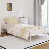 Bedframe massief grenenhout wit 90x200 cm - thumbnail
