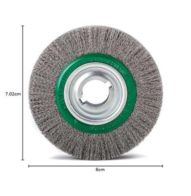 Lessmann Ronde borstel | d. 250 mm draaddikte 0,35 mm | RVS 60 mm | 3600 min-¹ | 1 stuk - 377089 377089