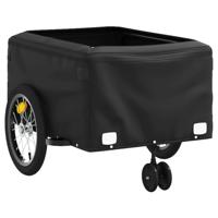 Fietstrailer 45 kg ijzer zwart en grijs - thumbnail