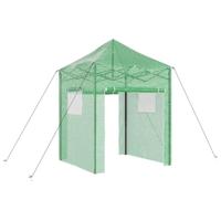 VidaXL Kas met pop-up frame met dak groen 200 x 200 x 300 cm ijzer - thumbnail