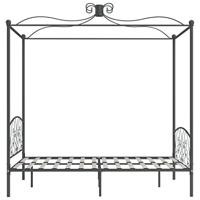 Hemelbedframe metaal grijs 140x200 cm - thumbnail