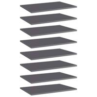 VidaXL Wandschappen 8 st 60x40x1,5 cm bewerkt hout hoogglans grijs - thumbnail