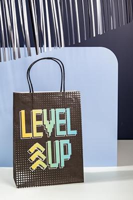 Papieren tasjes level up - set van 6