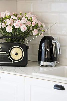 Smeg KLF04BLEU Jaren 50 variabele waterkoker, zwart