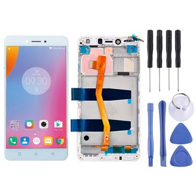 LCD-scherm en volledige montage van de Digitizer met Frame voor 5.5 inch Lenovo K6 Opmerking K53a48 (wit)