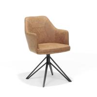 Armstoel Melvin Cognac - Set van 2 - thumbnail